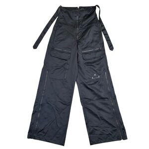 Jordan 23 Engineered Womens Wide Leg Cargo Pants Black High Waist XS CV7739-010